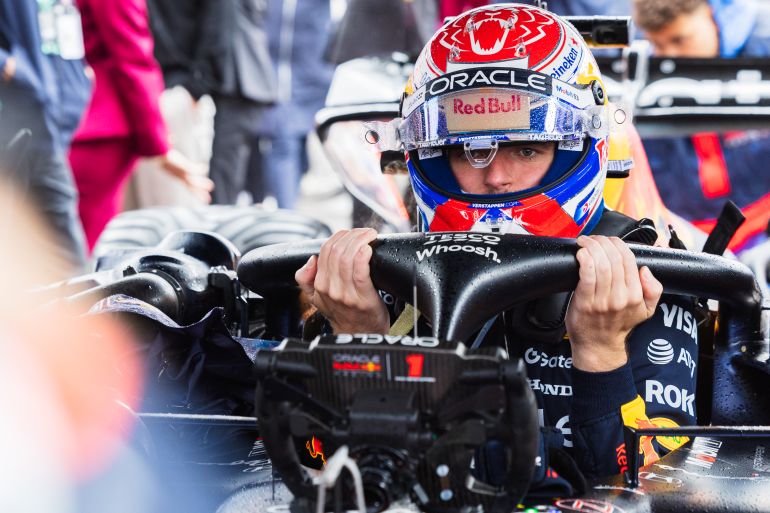 Max Verstappen in action.