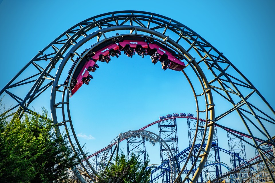 Rollercoaster at Blackpool Pleasure Beach.