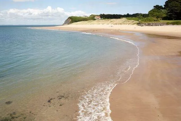 Beach on Caldey Island in Pembrokeshire