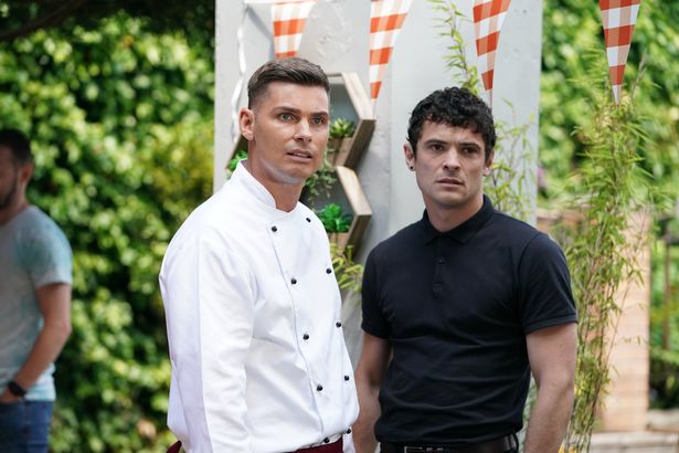 Rex returns to Hollyoaks next week and initiates a conversation with Ste - but how will he react?