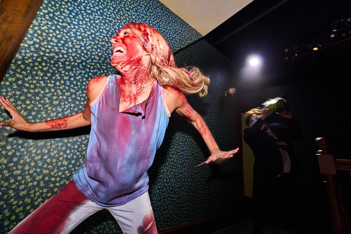 An actor covered in blood.