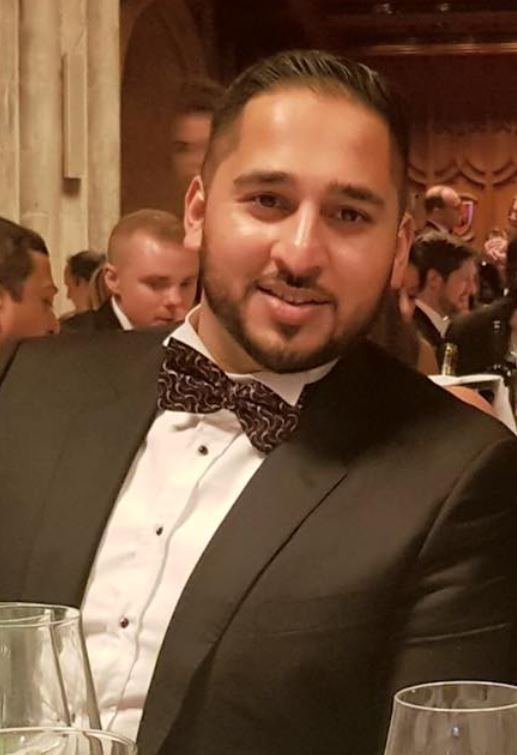 Salman Iftikhar in a tuxedo.