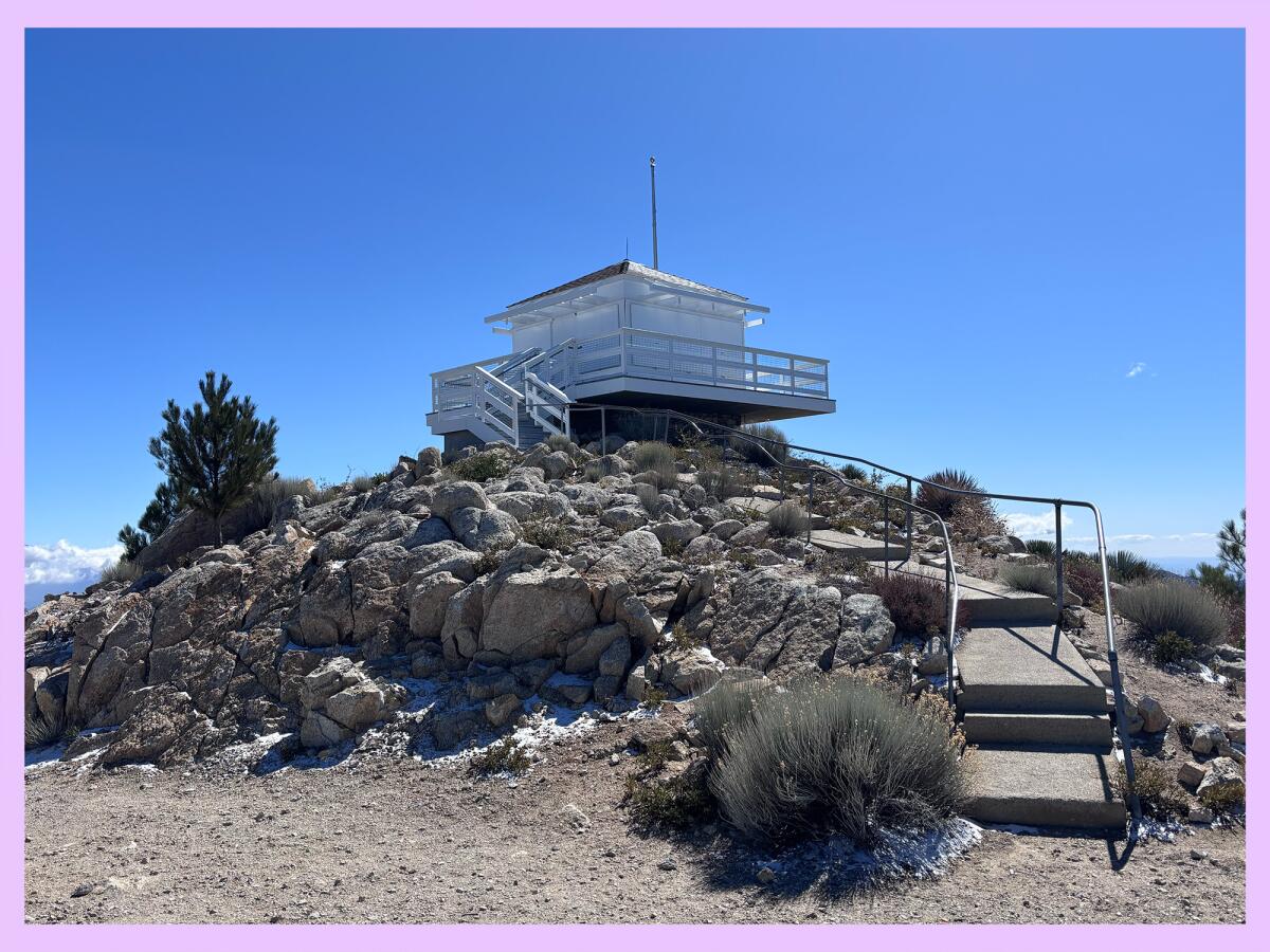 The Vetter Mountain lookout tower in Angeles National Forest.