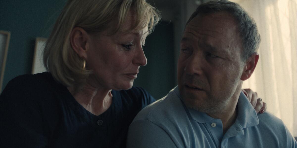 Christine Tremarco and Stephen Graham in "Adolescence."