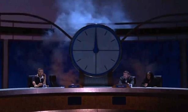 8 Out of 10  Cats Does Countdown's set went into darkness after Joe Wilkinson threw "ashes" into a fuse box. 