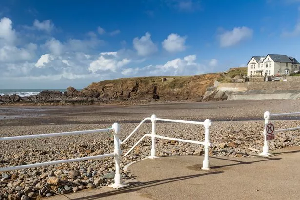 Sandy Crooklets Beach Bude Cornwall England UK