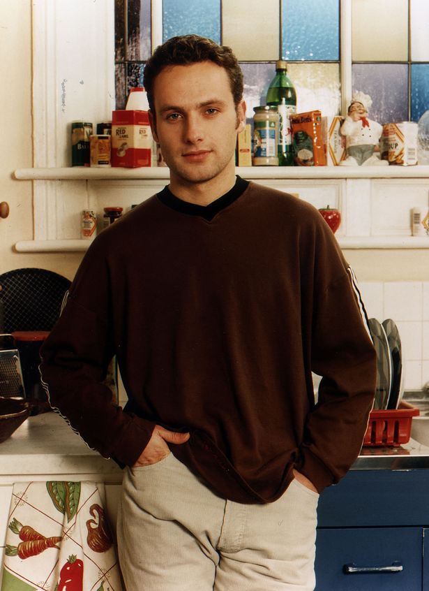 This Life TV drama series andrew Lincoln standing as Egg in kitchen hands in pockets 