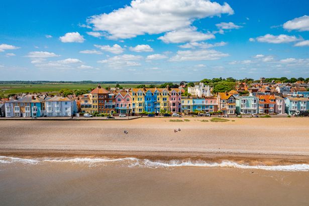 Aerial photo of Aldeburgh Beachfront