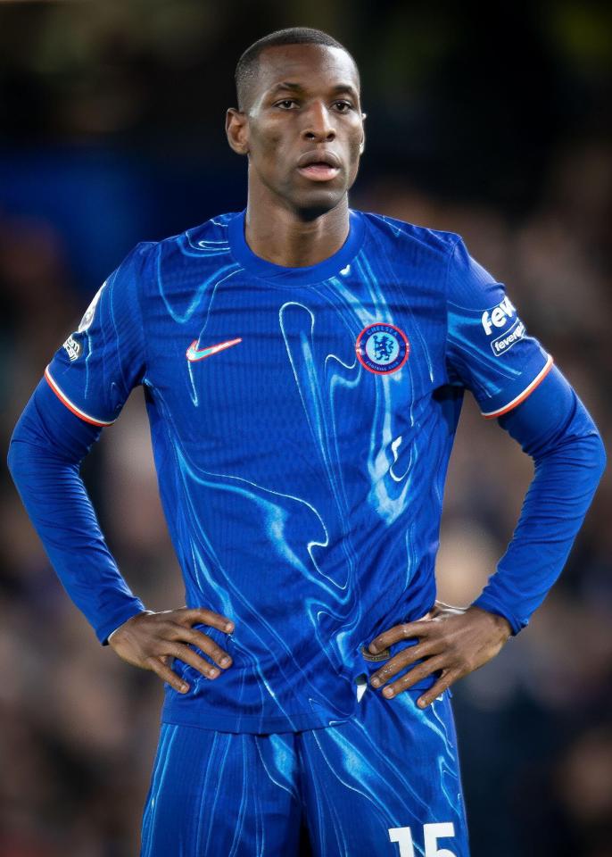 Nicolas Jackson of Chelsea in a Premier League match.