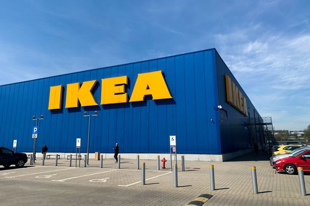Ikea logo is seen on the store in Krakow, Poland on May 5, 2023