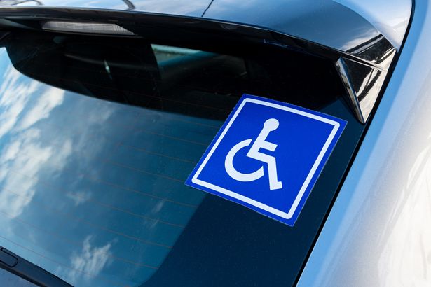 Blue Badge sticker on car