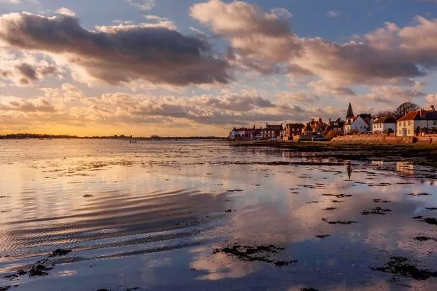Image of the water at sunset at Bosham Harbour
