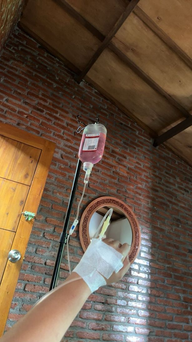 Alysha was left on a drip and needed urgent medical care