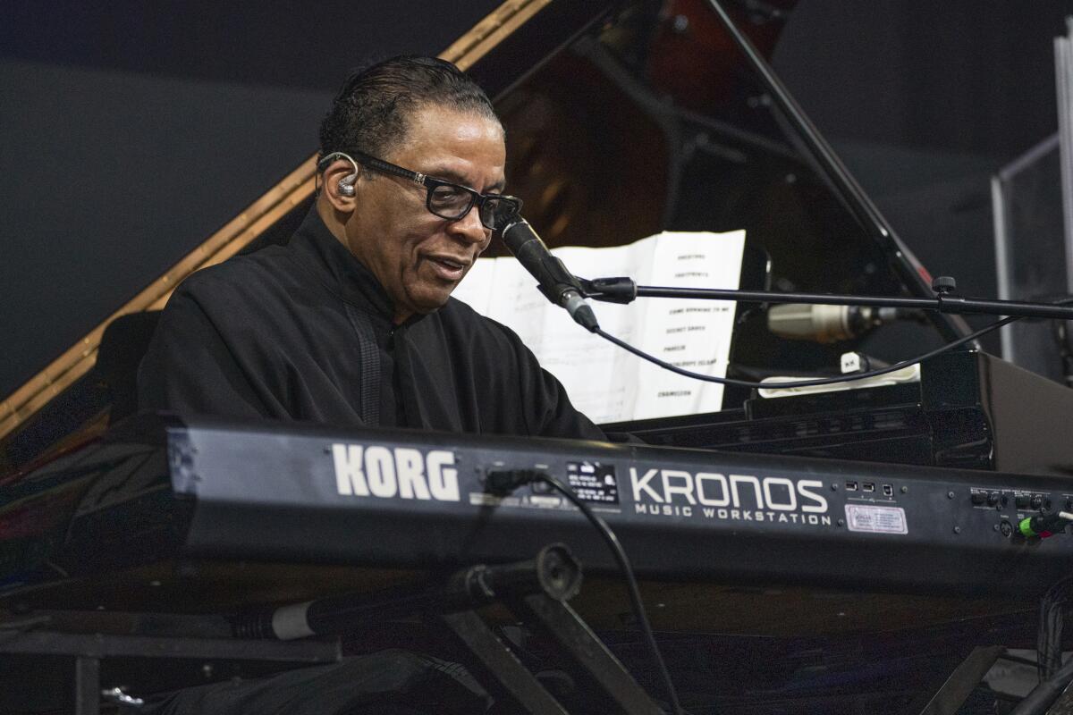 Multi-instrumentalist Herbie Hancock performs Wednesday at the Hollywood Bowl.