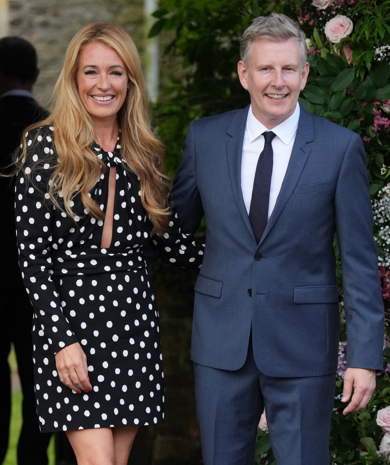 Cat Deeley and Patrick Kielty at Ant McPartlin and Anne-Marie Corbett's wedding.