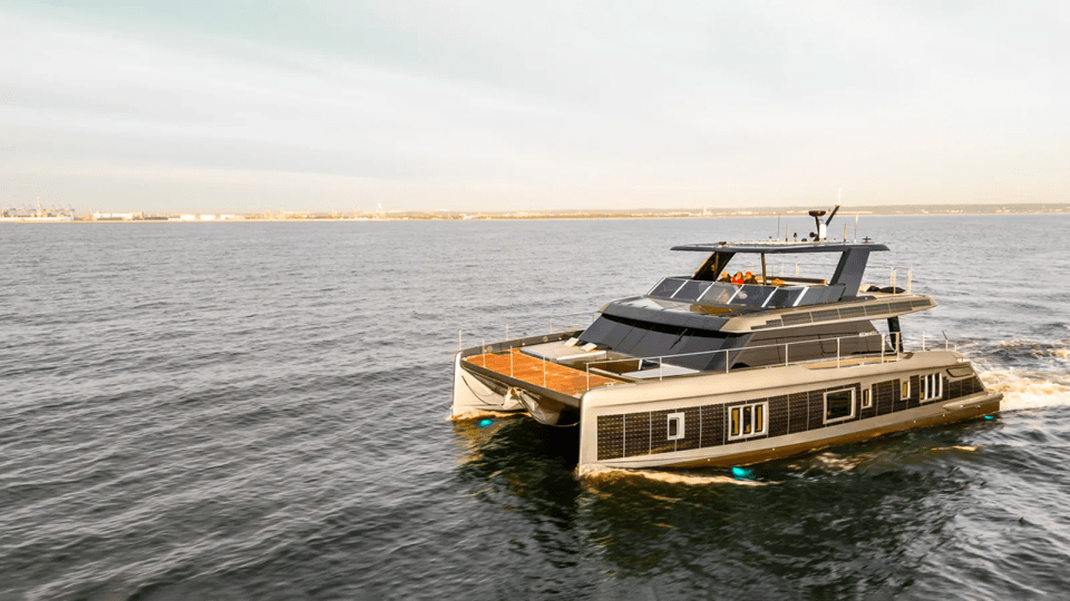 Fernando Alonso's electric 60 Sunreef Power Eco catamaran.