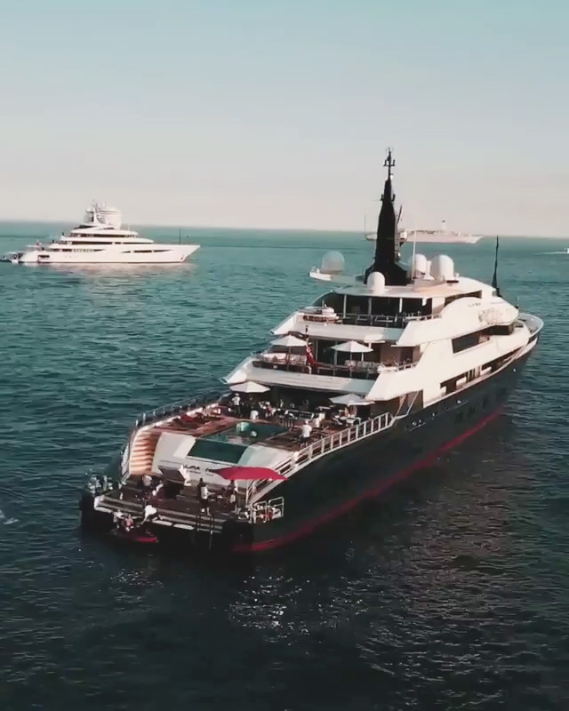 Lewis Hamilton's yacht in Monaco.