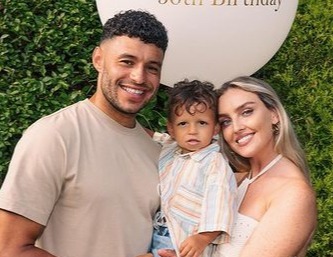 Perrie Edwards with her family at her 30th birthday party.