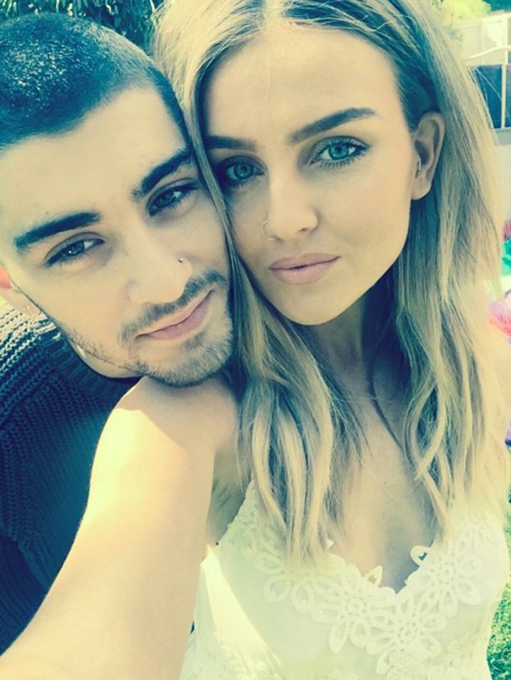 Selfie of Zayn Malik and Perrie Edwards.