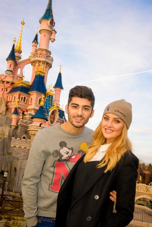 Zayn Malik and Perrie Edwards at Disneyland Paris.