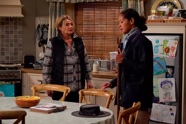 There's a bombshell for Moira Dingle next week on Emmerdale