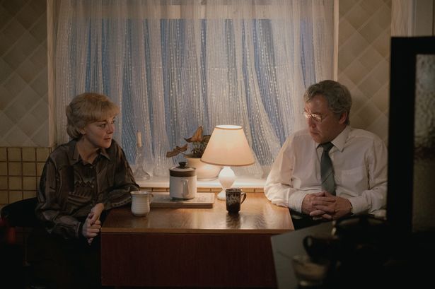 Sheridan Smith and Daniel York Loh play Julie Hogg's parents, Ann and Charles Ming