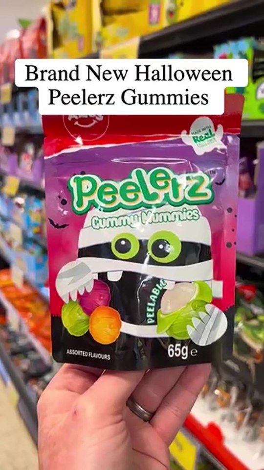 Halloween Peelerz gummy candies in a bag.