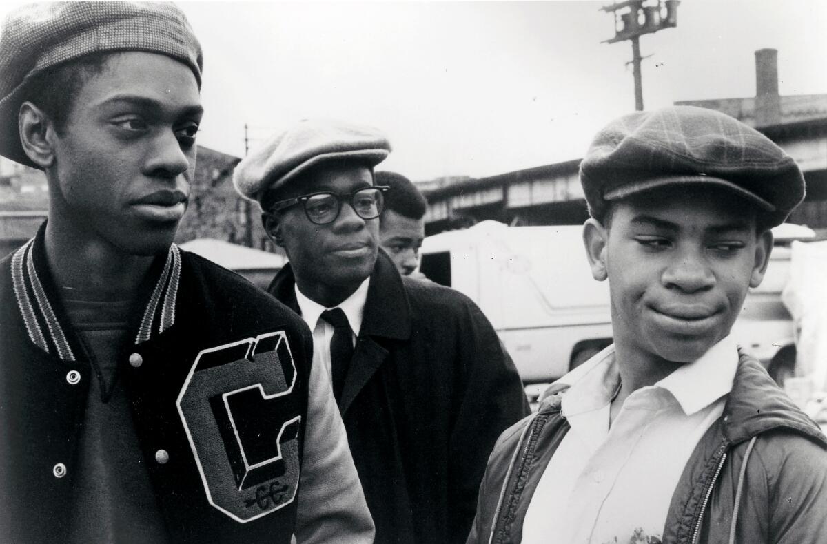 Lawrence-Hilton Jacobs, from left, Glynn Turman and Corin Rogers in the 1975 movie "Cooley High."