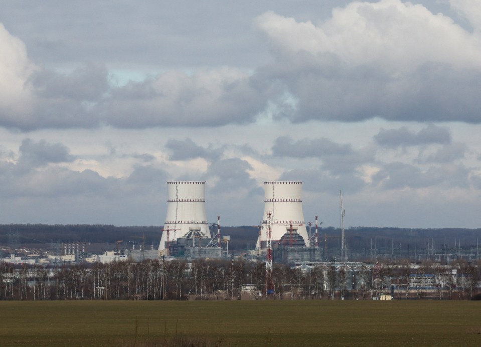 Kursk Nuclear Power Plant (KNPP) viewed from Kurchatov, Russia.