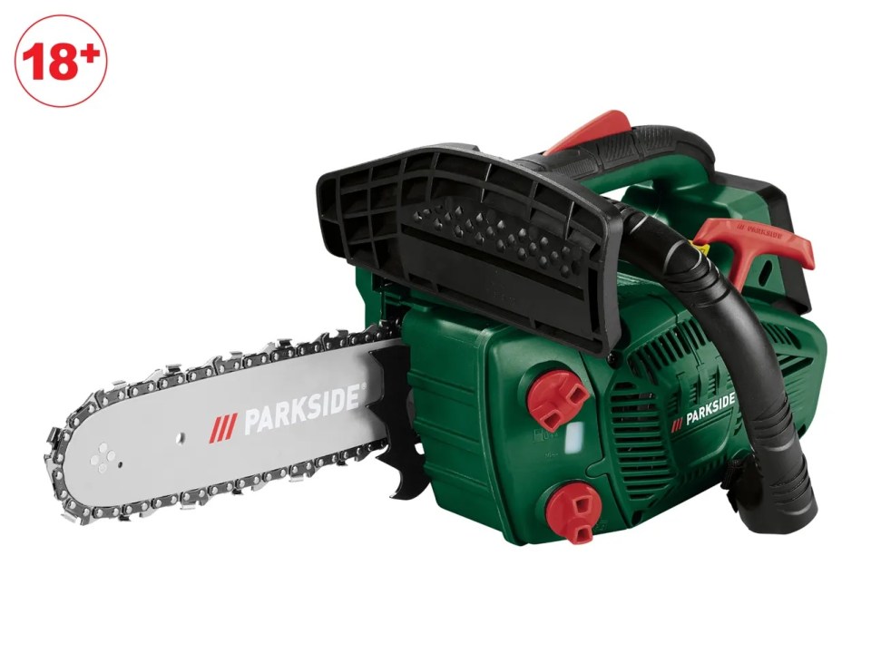 Parkside top handle petrol chainsaw.
