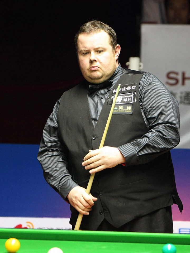 Stephen Lee of England during a snooker match.