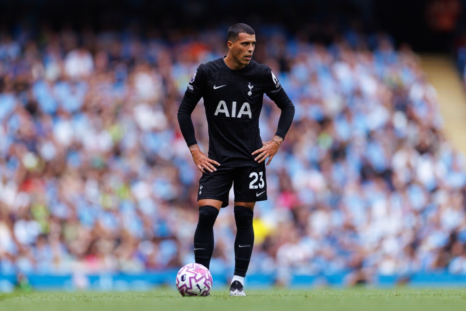 Pedro Porro of Tottenham Hotspur during a Premier League match.