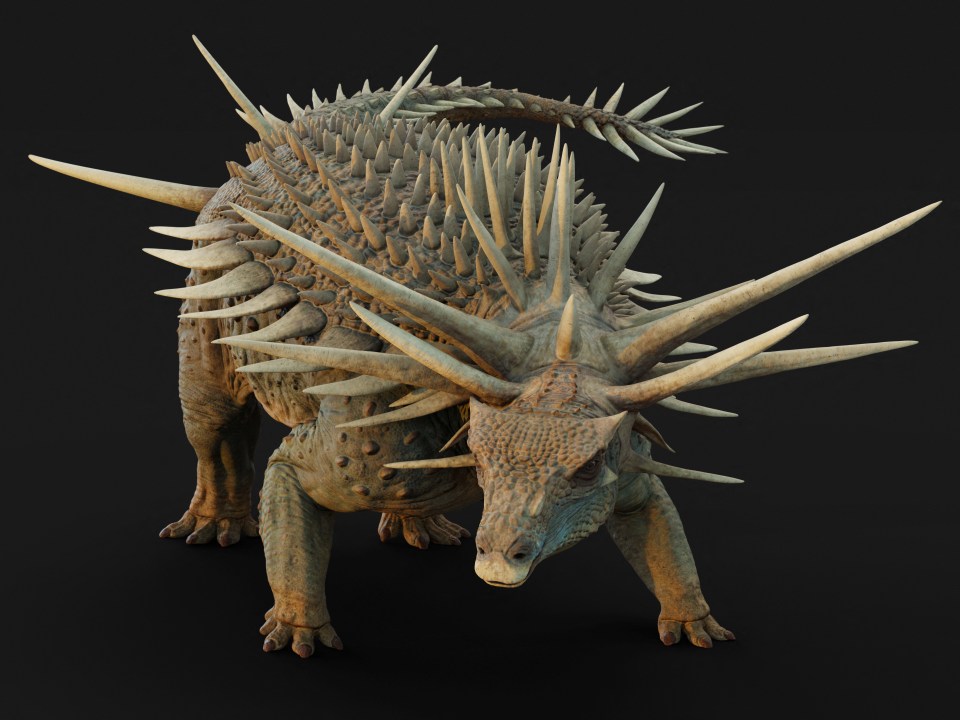 Illustration of *Spicomellus afer*, an armored dinosaur.