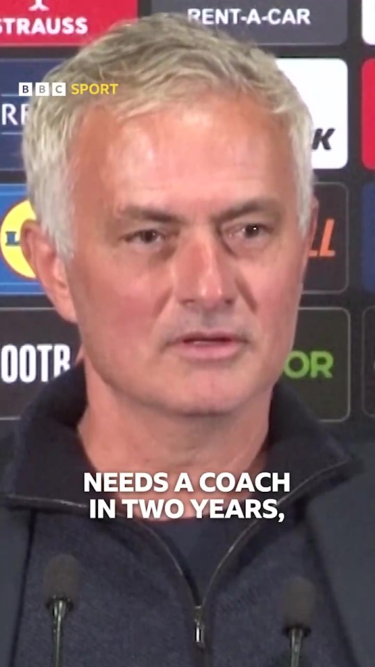Jose Mourinho at a press conference.