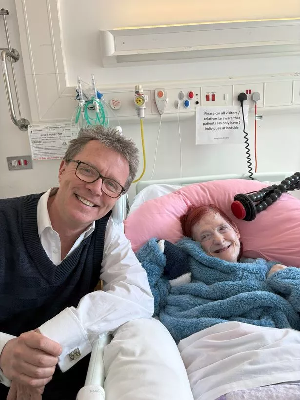 Nicky Campbell with Sian, who was finally found by her long lost mother