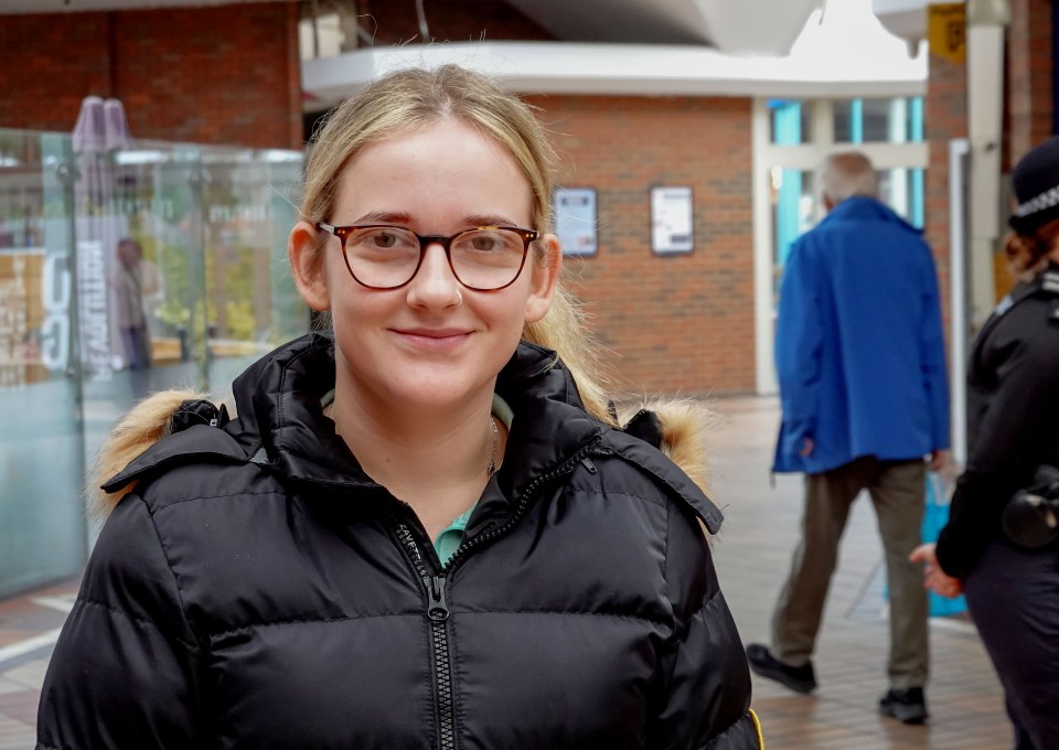 Photo of a young woman in Middlesbrough, a violent crime hotspot.