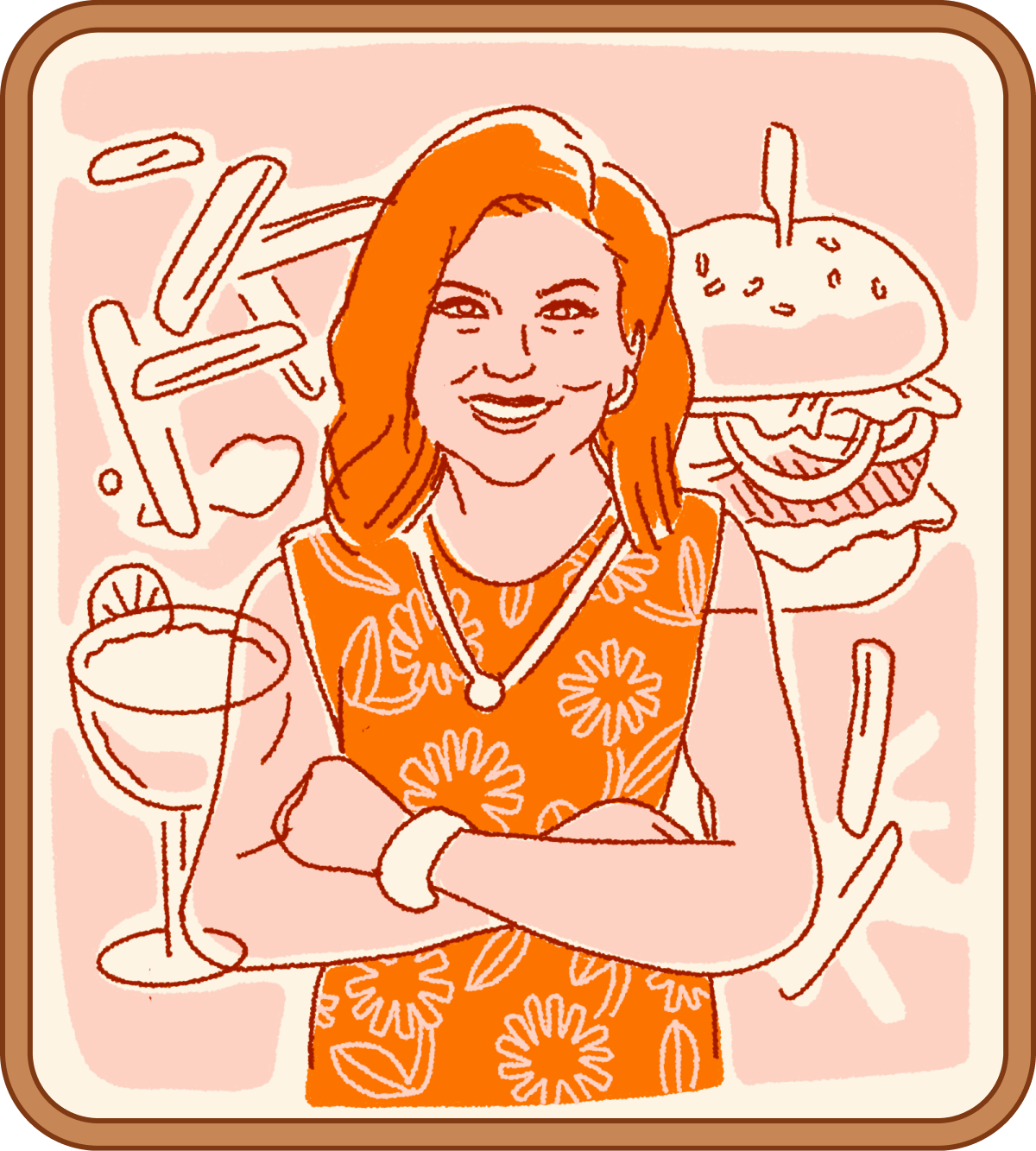 Illustrated portrait of Tiffani Thiessen