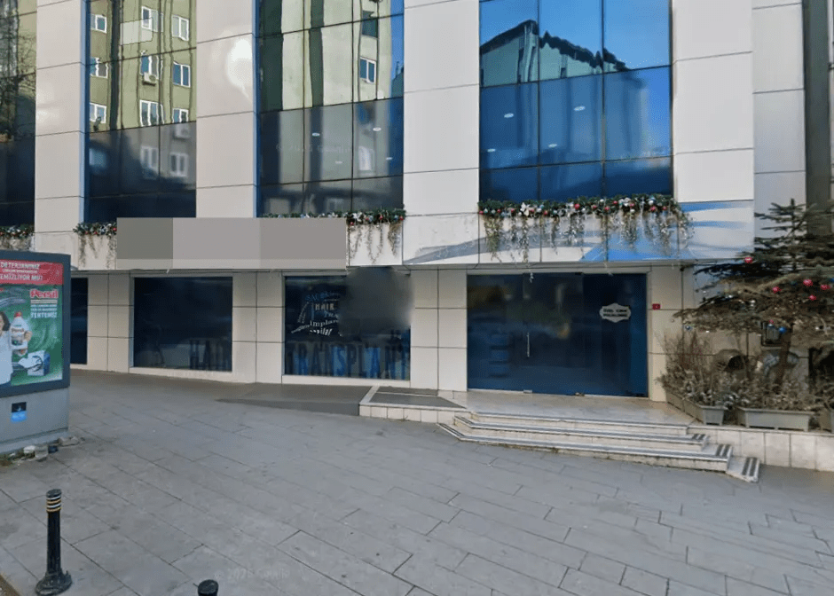 Hair transplant clinic entrance.
