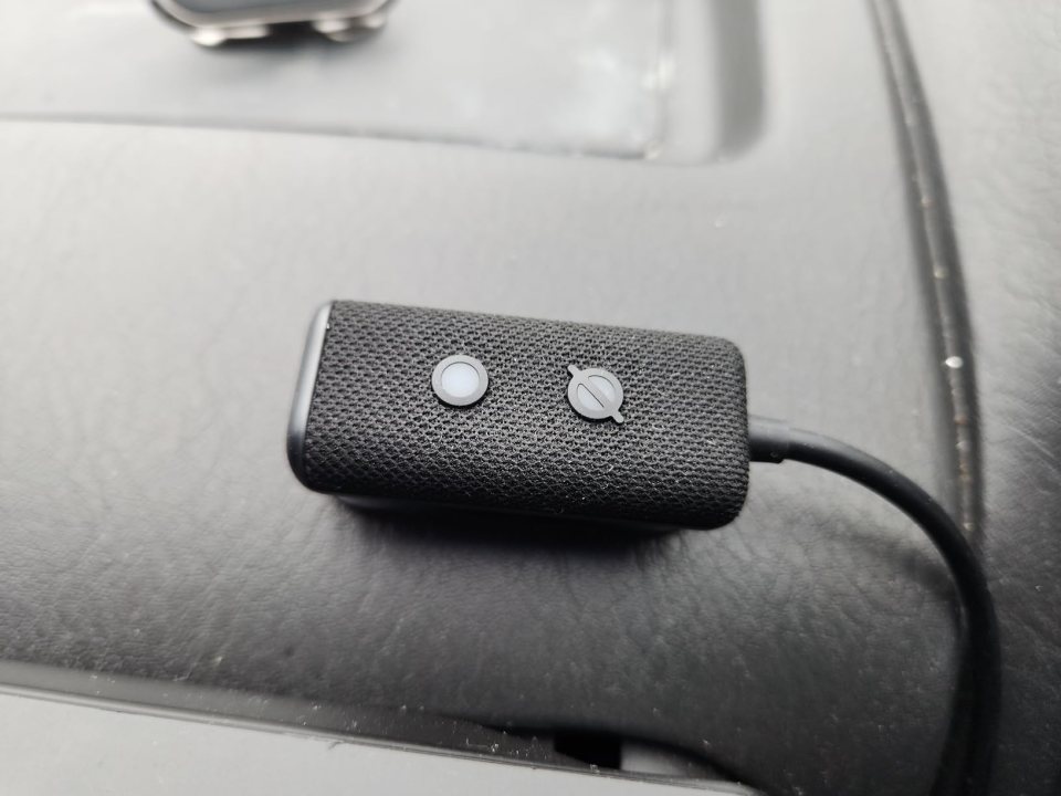 Amazon Echo Auto in car.
