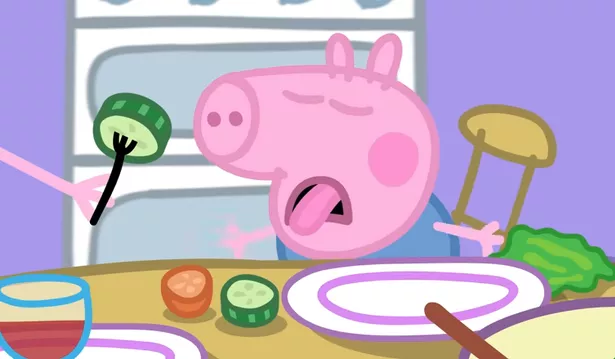 George on Peppa Pig