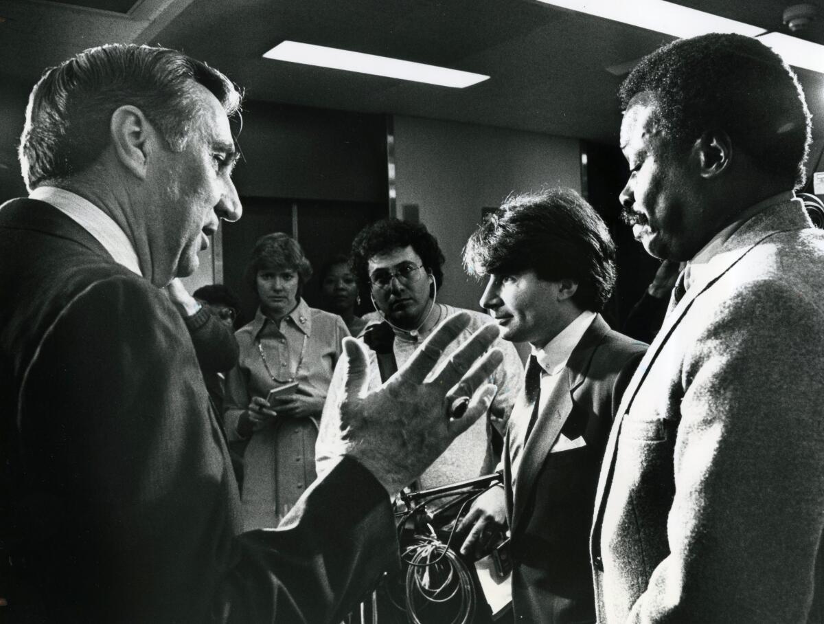 Chief County Engineer Stephen J. Koonce with James E. Silcott