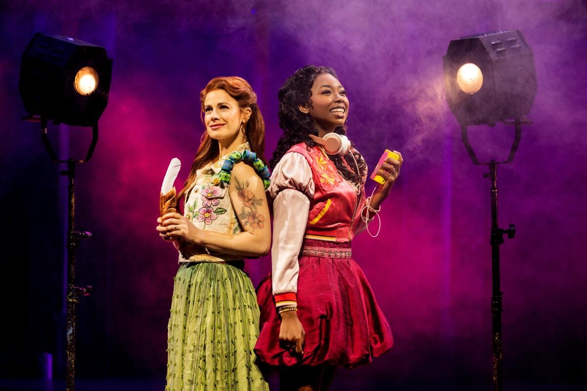 Teal Wicks, left, and Rachel Webb in the North American Tour of "& Juliet."
