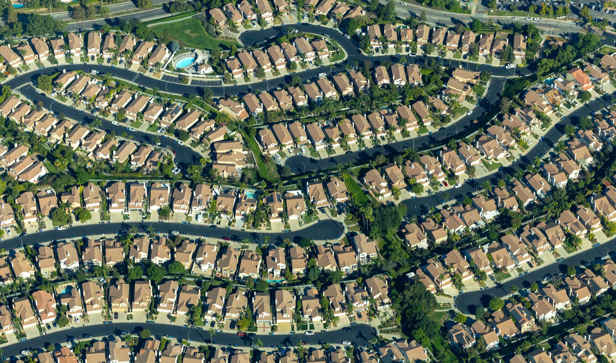 Cul-de-sac homes in Calabasas in October 2024. 