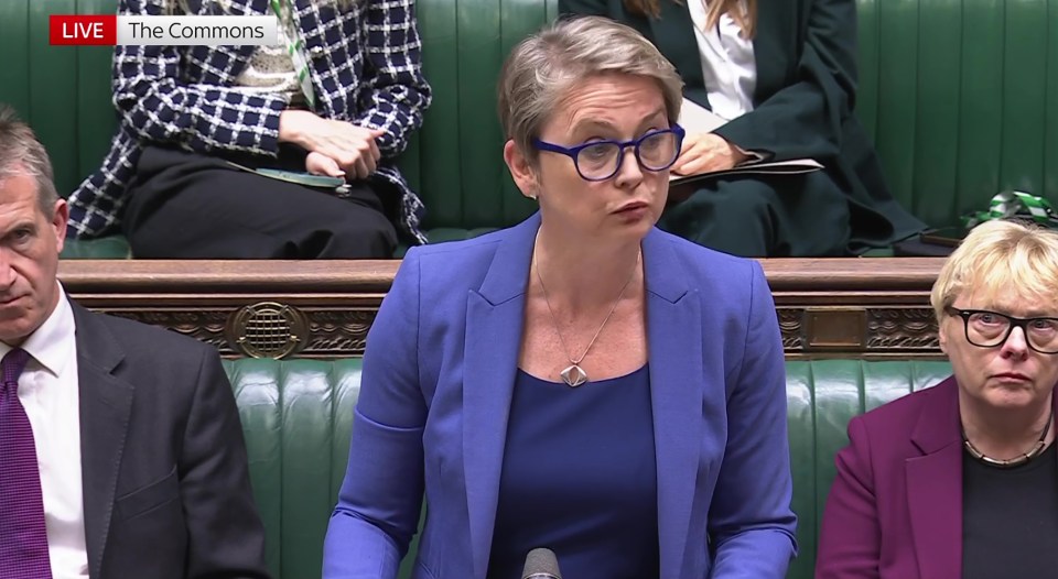 Yvette Cooper speaking in the House of Commons.