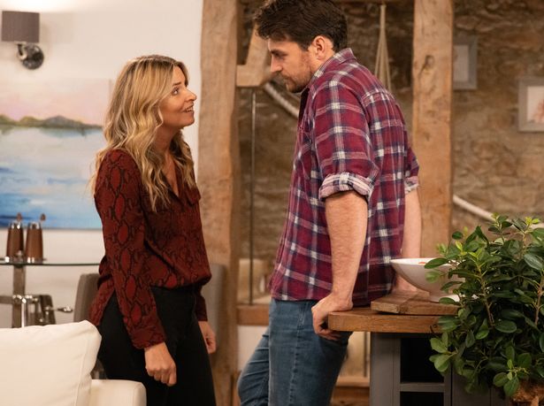 On-screen, Charity has no idea that her husband Mackenzie is being held captive