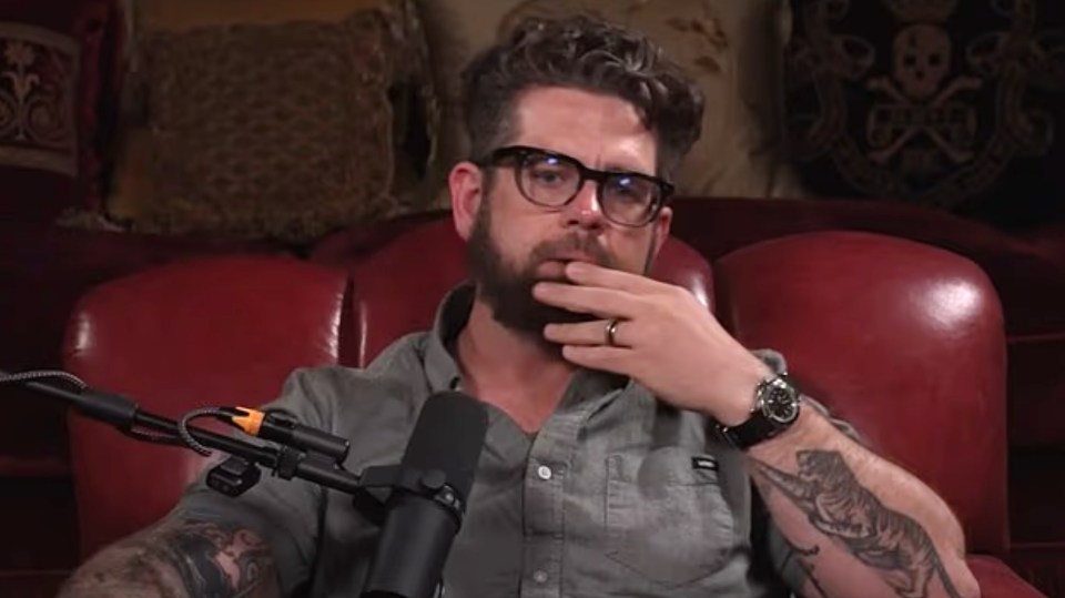 Jack Osbourne appearing emotional during an interview.