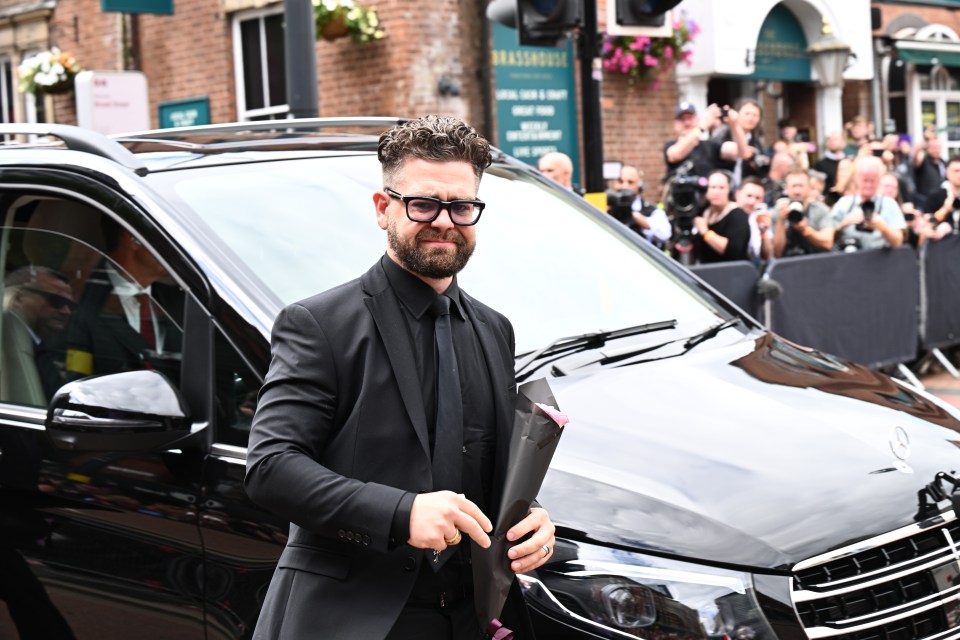 Jack Osbourne arriving at Ozzy Osbourne's funeral in Birmingham.