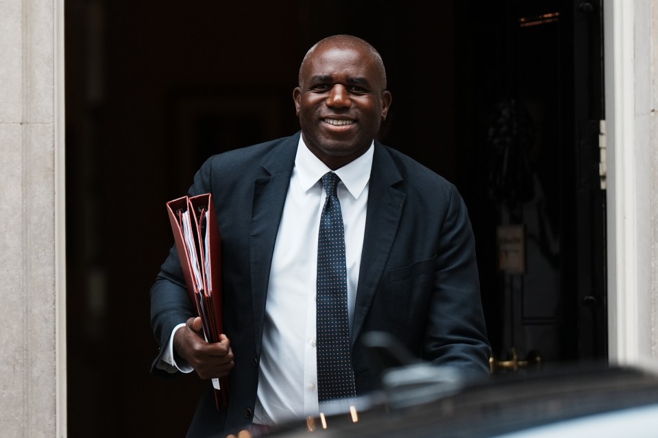 David Lammy leaving 10 Downing Street after a Cabinet meeting.
