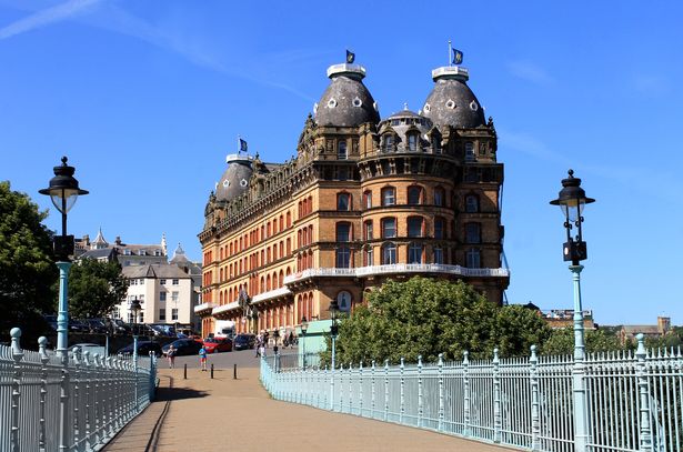 Grand Hotel building viewed over the Spa bridge