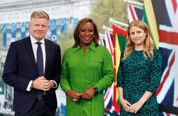 Three presenters of the "Talking Royals" podcast.